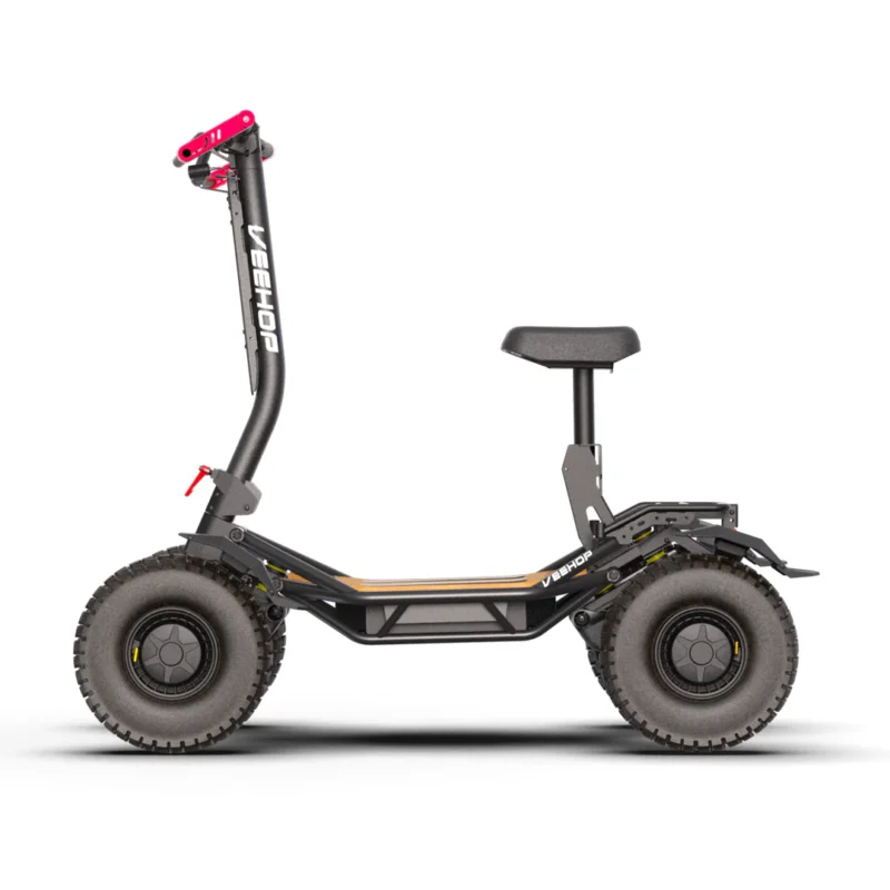 Compact electric scooter with seat