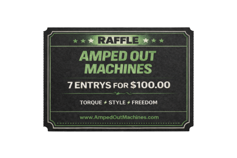 Raffle ticket for Amped Out Machin