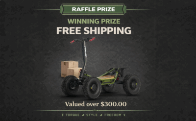 Raffle prize with free shipping
