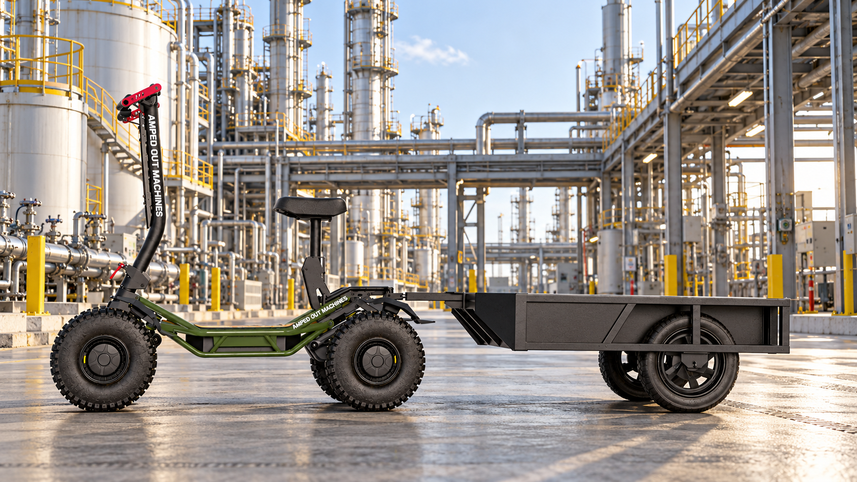 Electric industrial personnel mobility for chemical plants